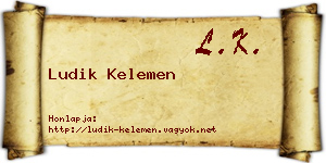 Ludik Kelemen névjegykártya